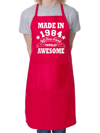 40th Birthday Made In 1984 BBQ Cooking Funny Novelty Apron
