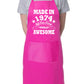 50th Birthday Made In 1974 BBQ Cooking Funny Novelty Apron