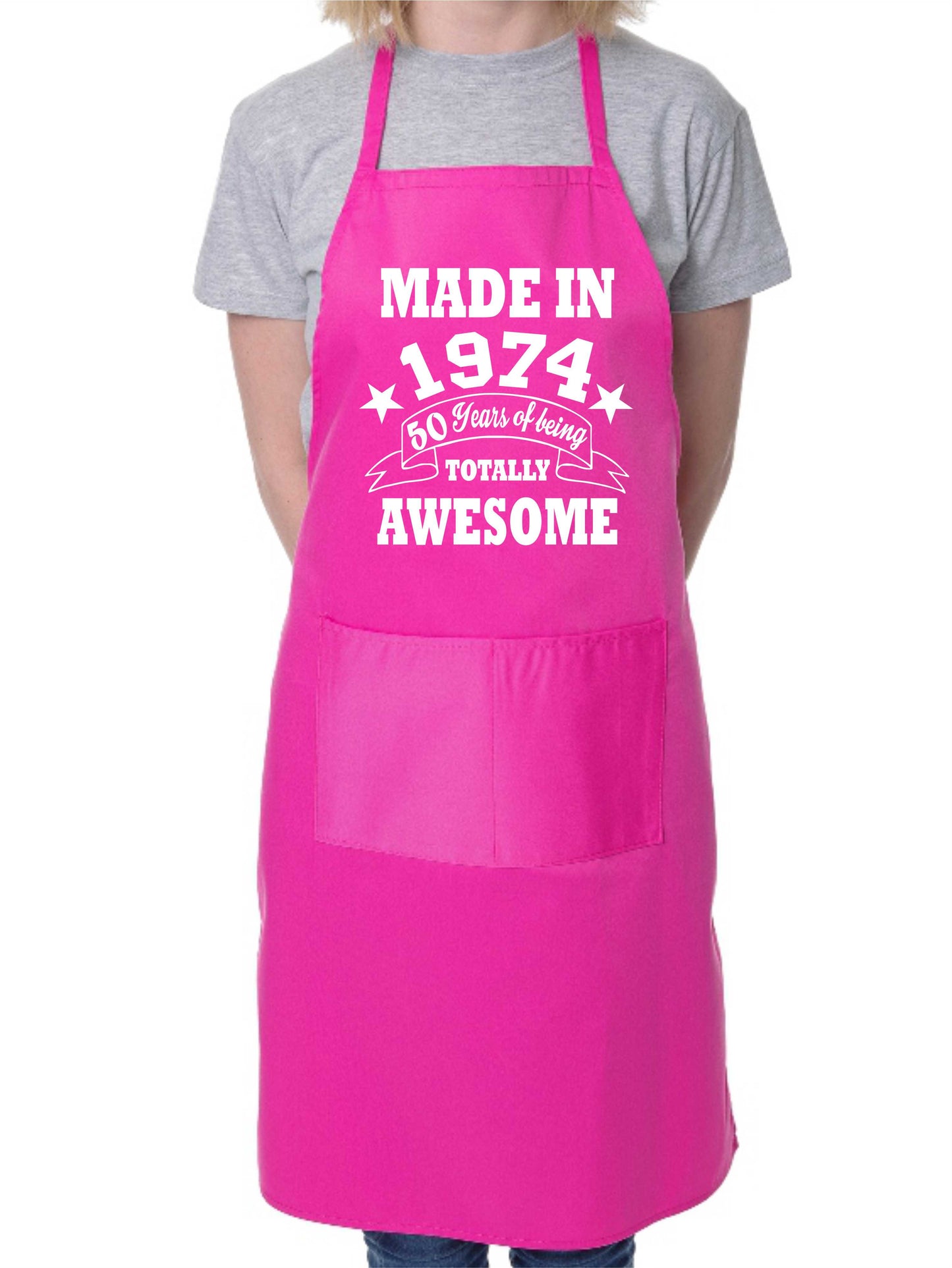 50th Birthday Made In 1974 BBQ Cooking Funny Novelty Apron