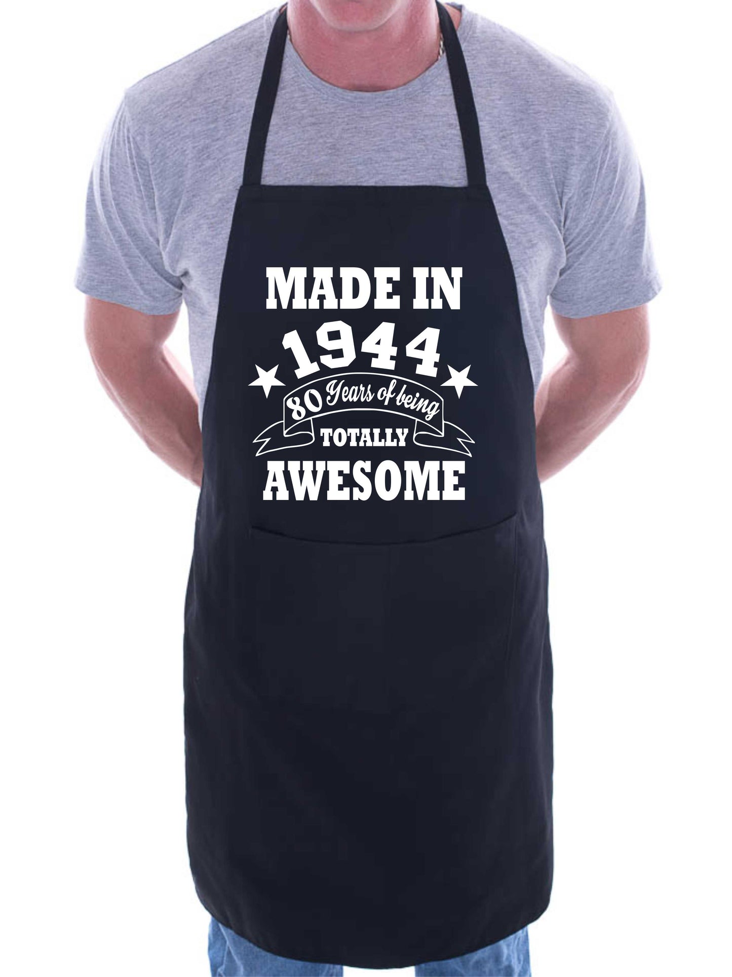 80th Birthday Made In 1944 BBQ Cooking Funny Novelty Apron