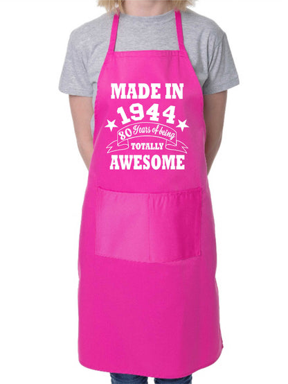 80th Birthday Made In 1944 BBQ Cooking Funny Novelty Apron