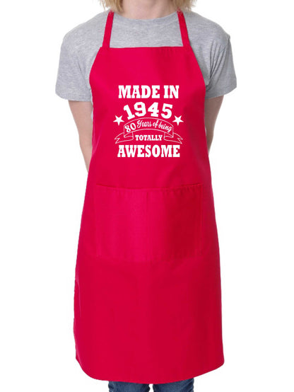 80th Birthday Made In 1945 BBQ Cooking Funny Novelty Apron