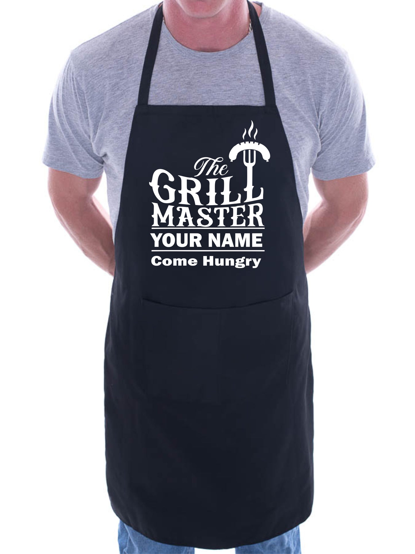 Personalised Apron The Grill Master Any Name Father's Day Birthday Funny Gift