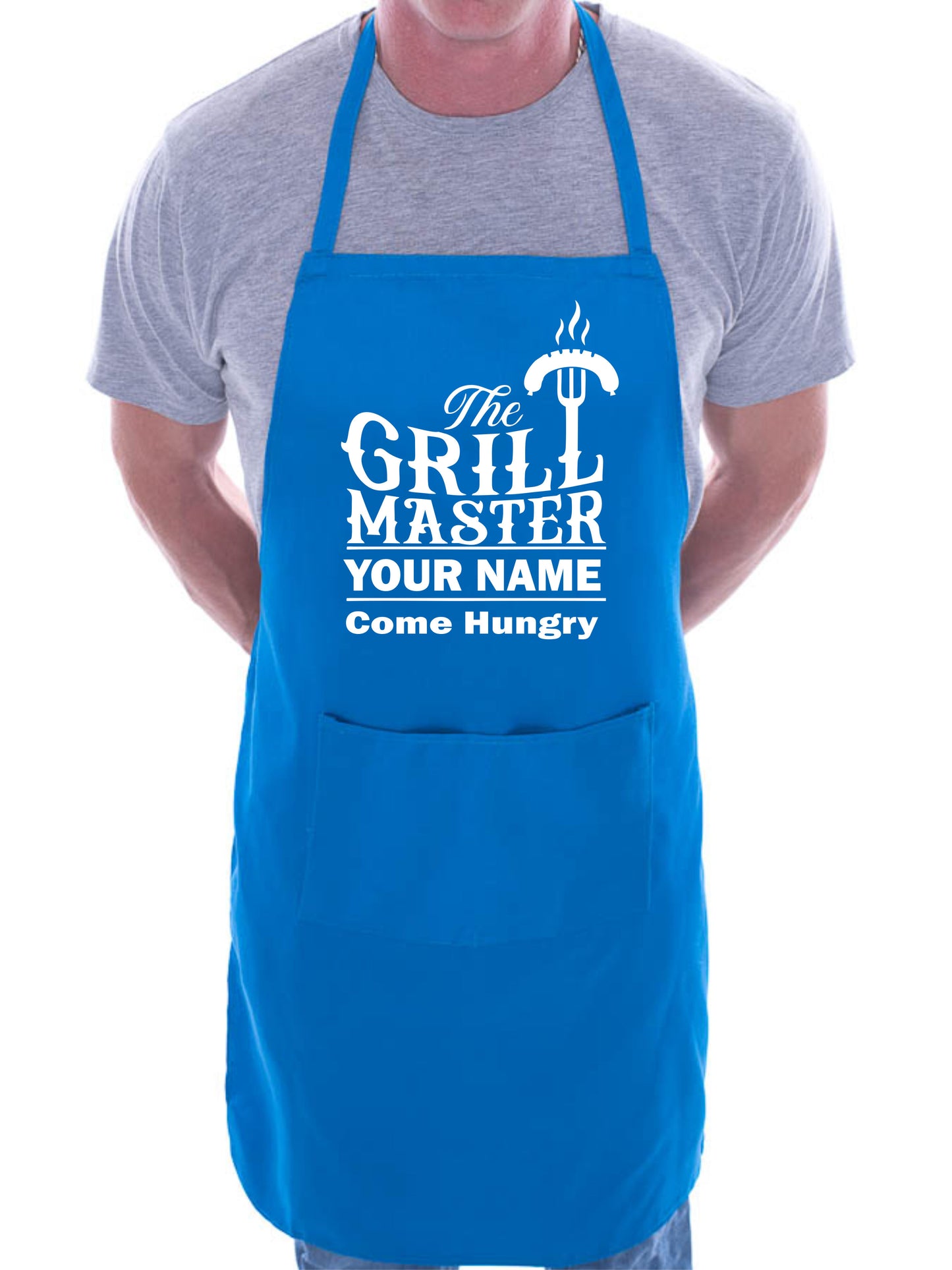 Personalised Apron The Grill Master Any Name Father's Day Birthday Funny Gift