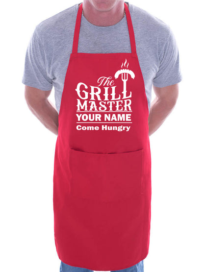 Personalised Apron The Grill Master Any Name Father's Day Birthday Funny Gift