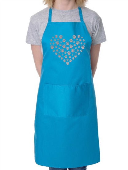 Apron Dog Lovers Gift Paw Heart Dog For Life Birthday Gift
