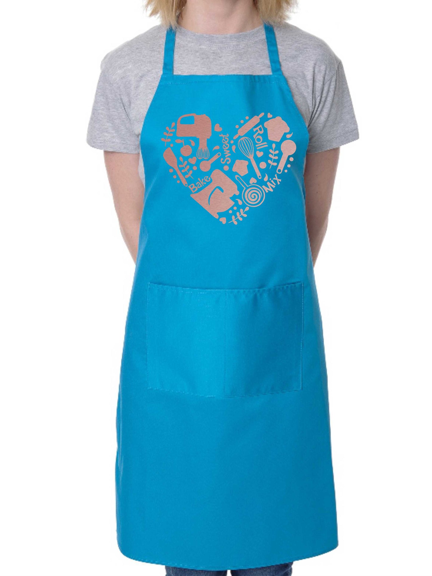 Bake Roll Heart Ladies Funny Apron Funny Birthday Gift Cooking Baking BBQ