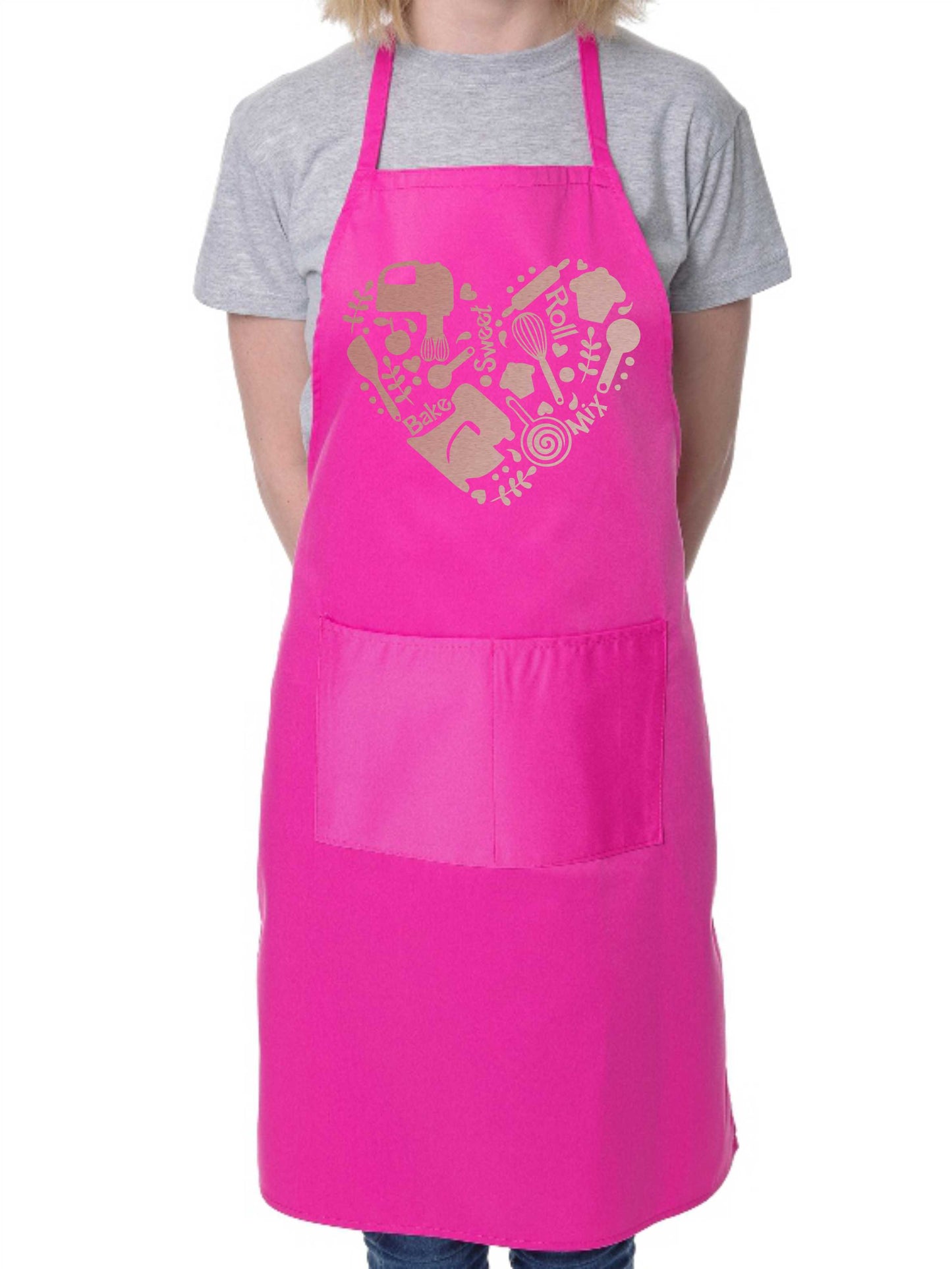 Bake Roll Heart Ladies Funny Apron Funny Birthday Gift Cooking Baking BBQ