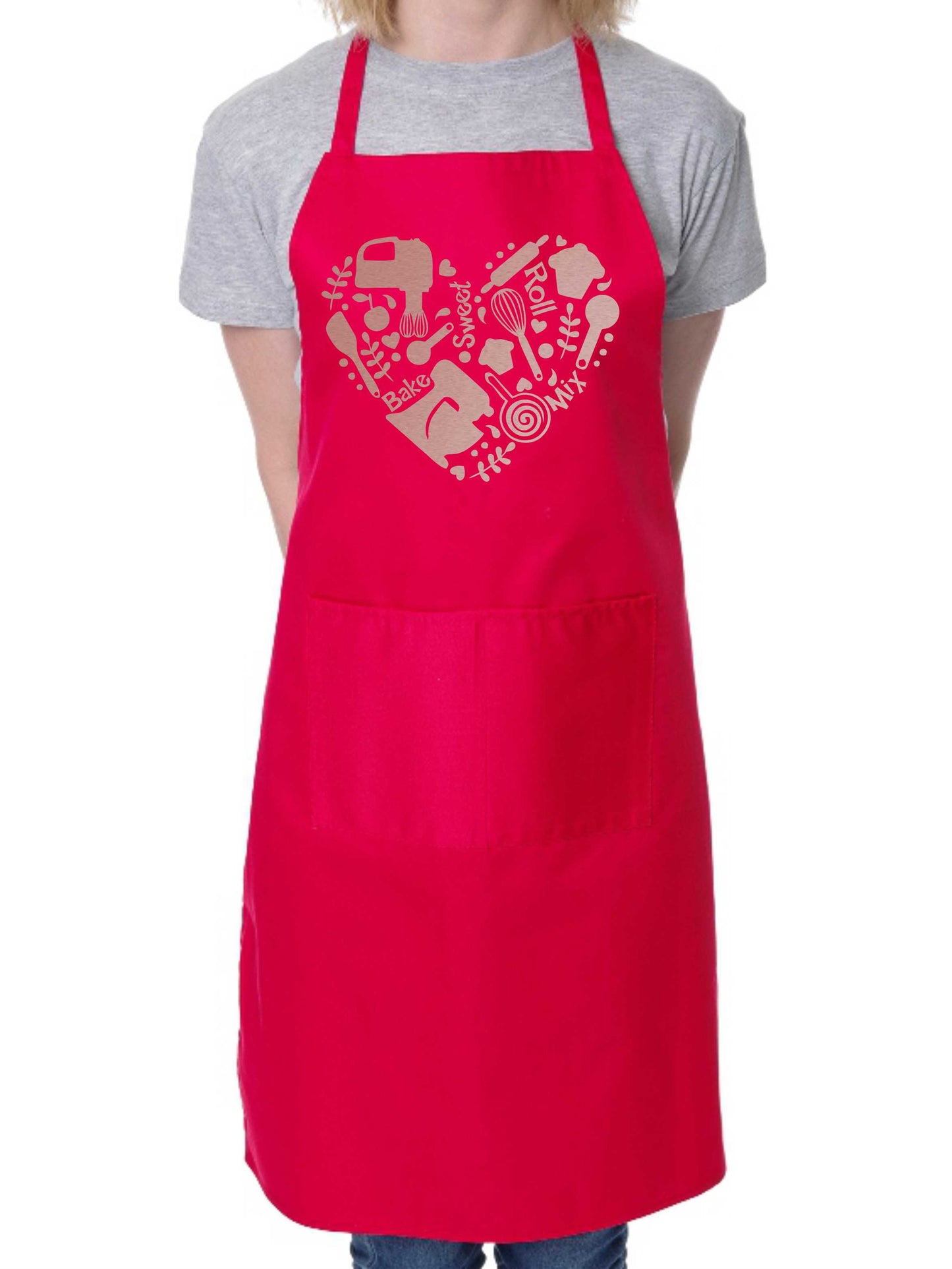 Bake Roll Heart Ladies Funny Apron Funny Birthday Gift Cooking Baking BBQ