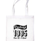 Print4U Born In 1995 30th Birthday Age 30 Re Usable Shopping Tote Bag