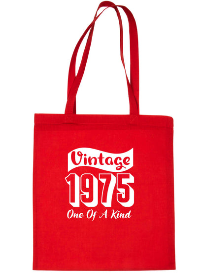 Print4U Born In 1975 50th Birthday Age 50 Re Usable Shopping Tote Bag