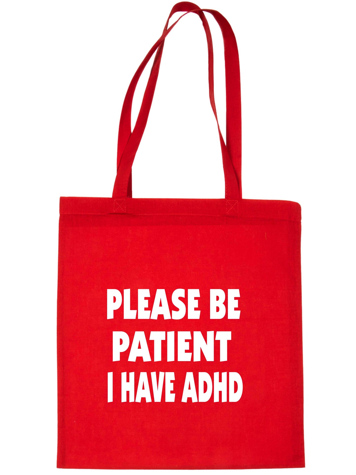 Be Patient I Have ADHD Tote Bag Mental Health Awareness Ladies Shopper