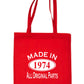 Print4u Shopping Tote Bag For Life Made In 1974 50th Birthday