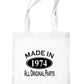 Print4u Shopping Tote Bag For Life Made In 1974 50th Birthday