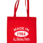 Print4u Shopping Tote Bag For Life Made In 1984 40th Birthday