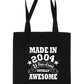 Print4u Shopping Tote Bag For Life Born In 2004 21st Birthday