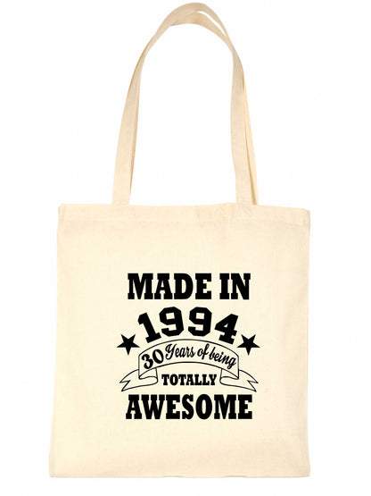 Made In 1994 30th Birthday Tote Bag Shopping Tote Reusable Bag For Life