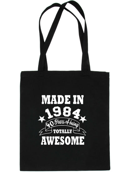 Made In 1984 Tote Bag 40th Birthday Shopping Tote Reusable Bag For Life