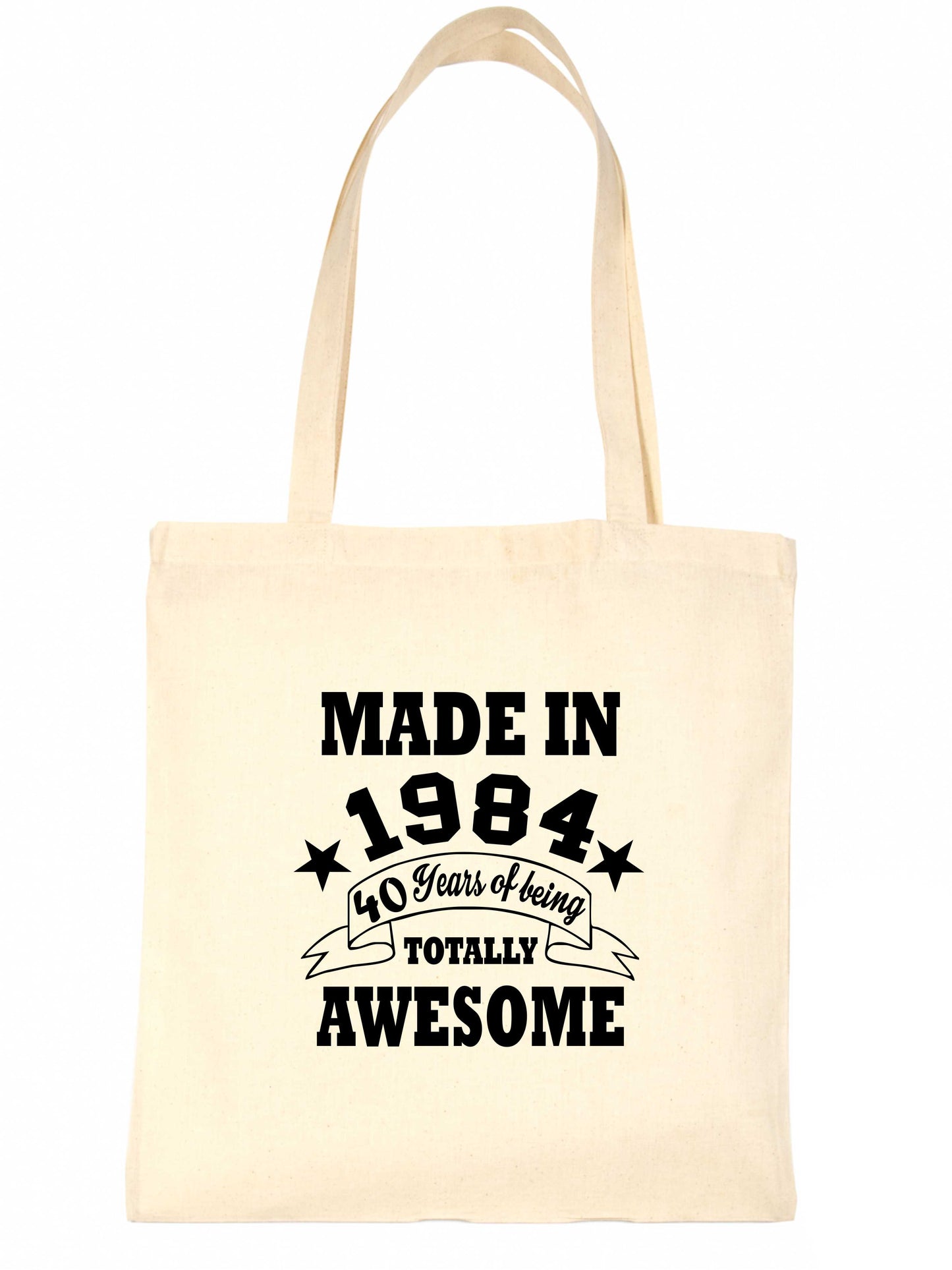 Made In 1984 Tote Bag 40th Birthday Shopping Tote Reusable Bag For Life
