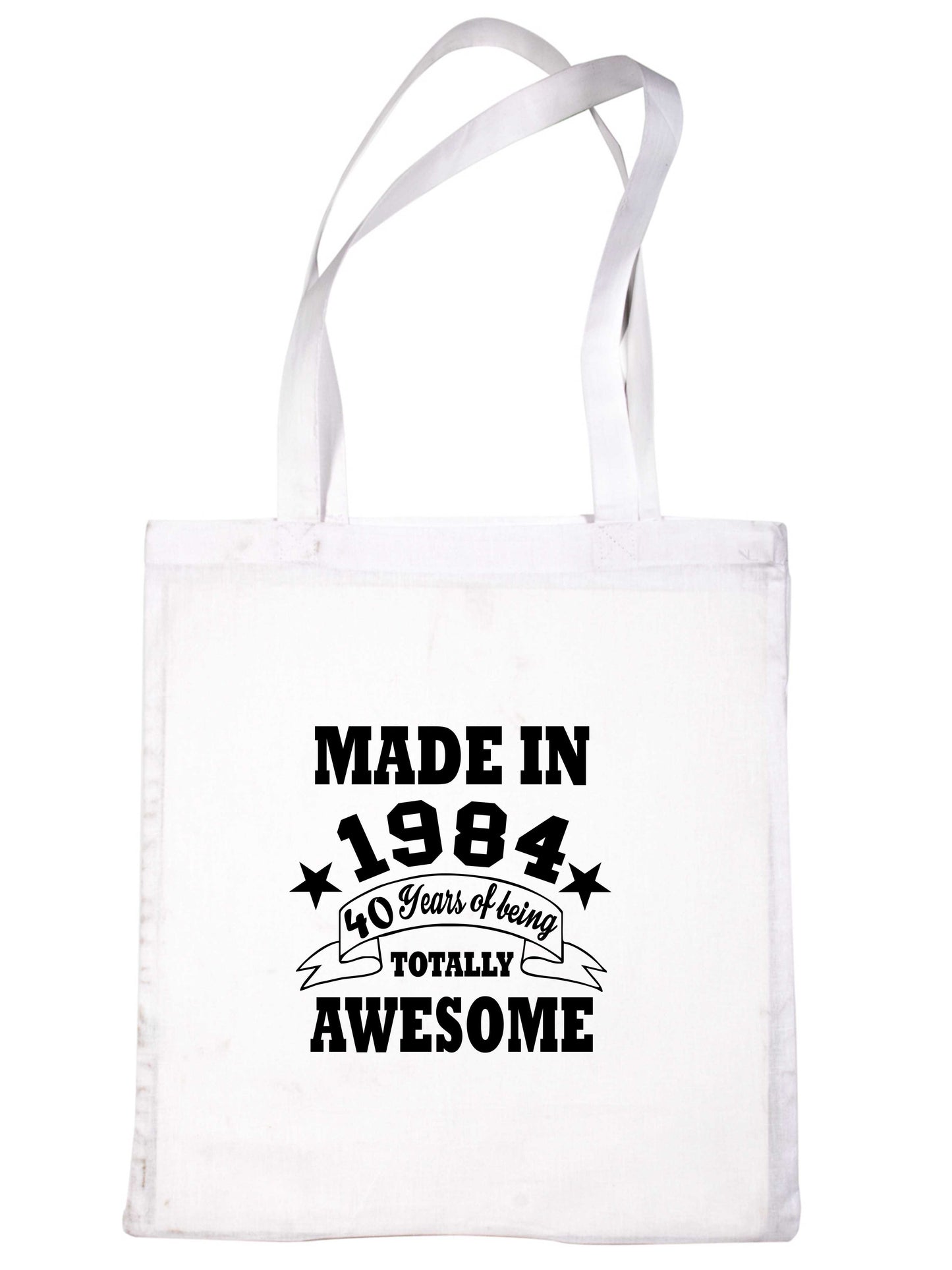 Made In 1984 Tote Bag 40th Birthday Shopping Tote Reusable Bag For Life
