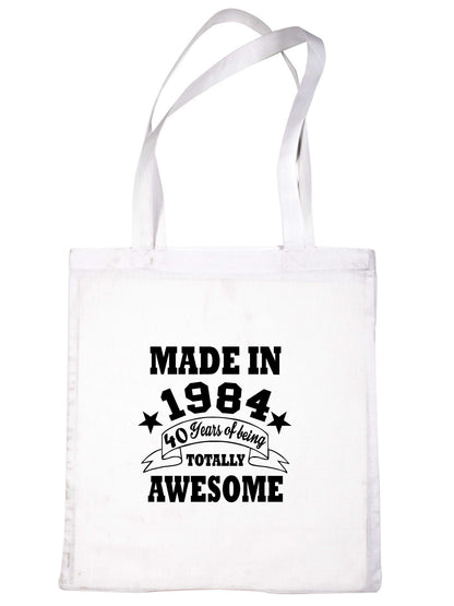 Made In 1984 Tote Bag 40th Birthday Shopping Tote Reusable Bag For Life