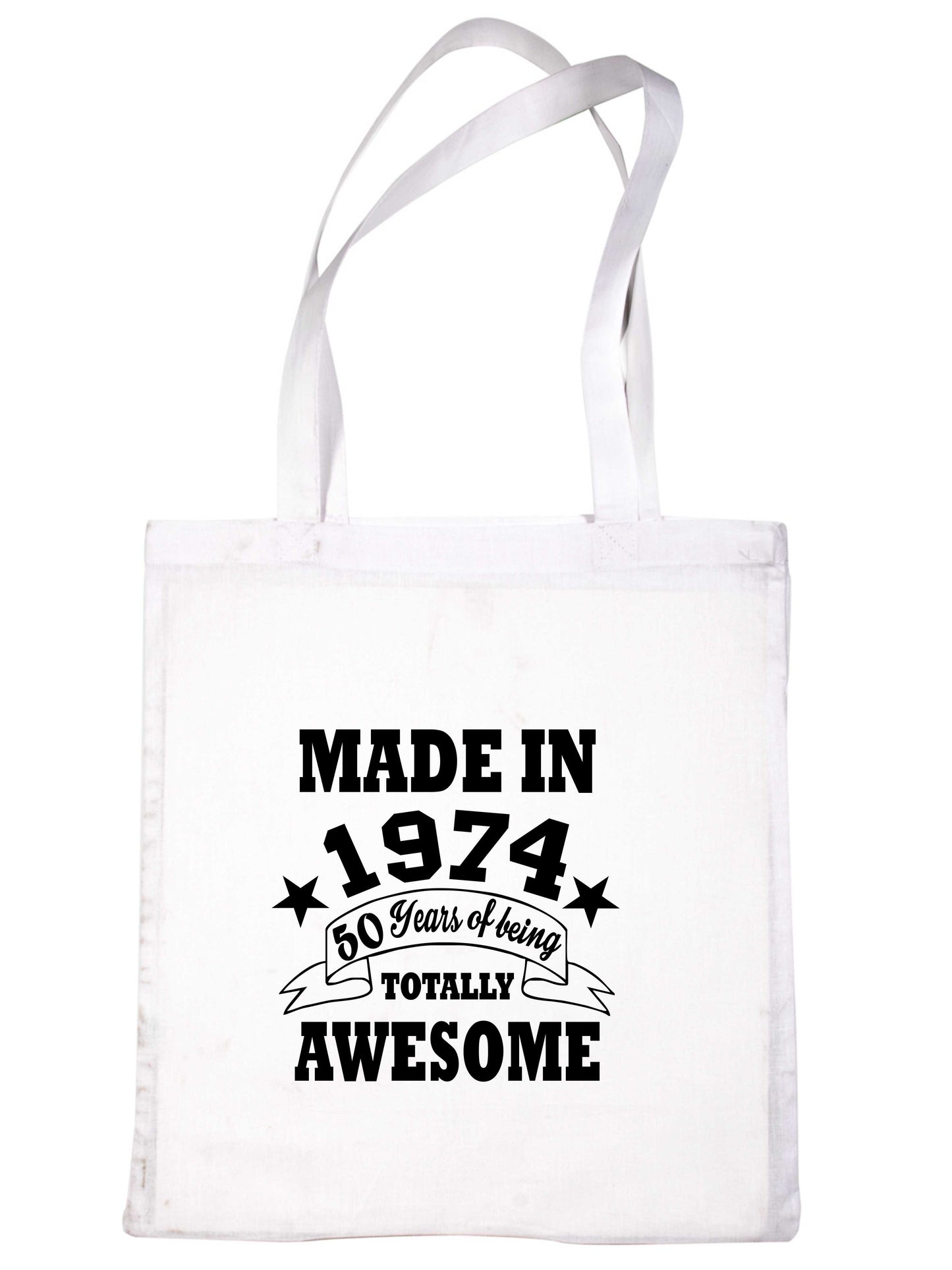 Made in 1974 Tote Bag 50th Birthday Shopping Tote Reusable Bag For Life