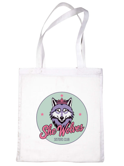 She Wolves Sisters Club Lightweight Cotton Tote Bag
