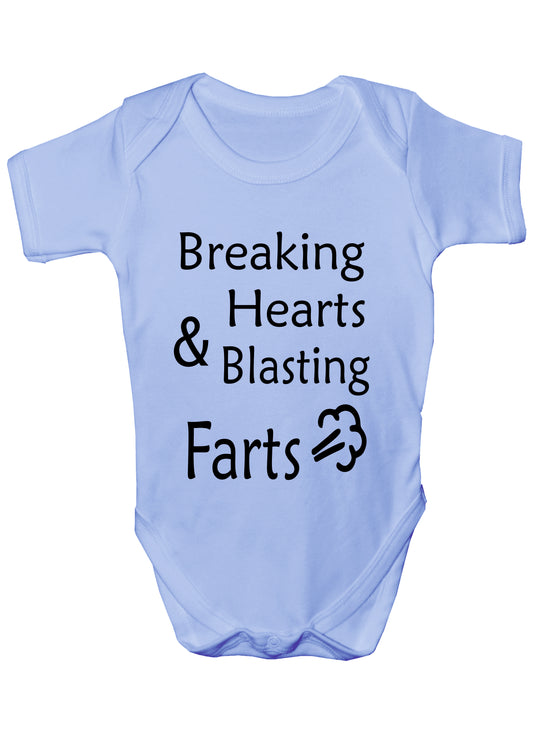 Breaking Hearts Funny Short Sleeve Babygrow Baby Vest Romper Bodysuit 0 - 18 Months