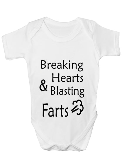 Breaking Hearts Funny Short Sleeve Babygrow Baby Vest Romper Bodysuit 0 - 18 Months