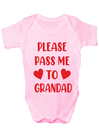 Pass Me To Grandad Funny Babygrow Pops Nanny Bodysuit Baby Gift