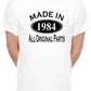 40th Men's Birthday T-Shirt Made in 1984 Tee Shirt Age 40 Birthday Gift for Men