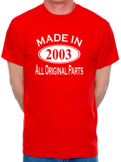 Made in 2003 21st Men's Birthday T-Shirt Age 21