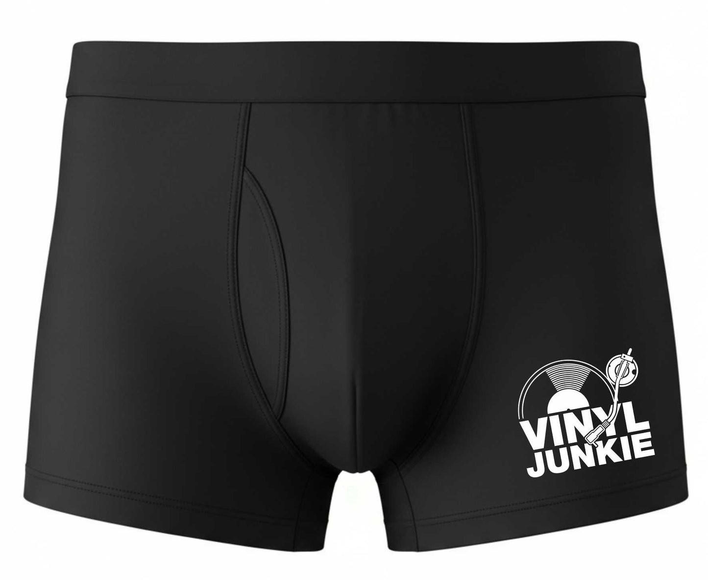 Vinyl Junkie Supersoft Bamboo Boxer Shorts Funny Music Gift Him