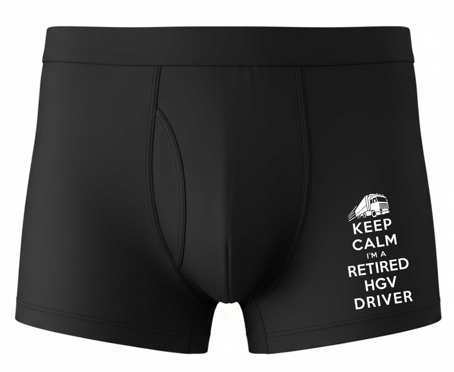 Bamboo Boxers Keep Calm Im Retired HGV Driver Funny Trucker Gift