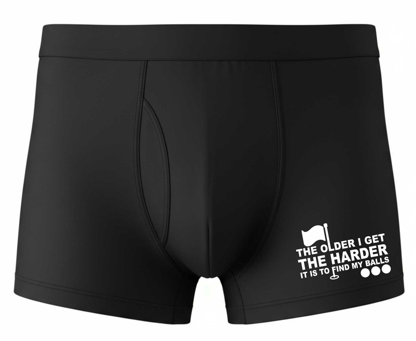 Older I Get Harder Find My Balls Bamboo Supersoft Boxers Golf Gift