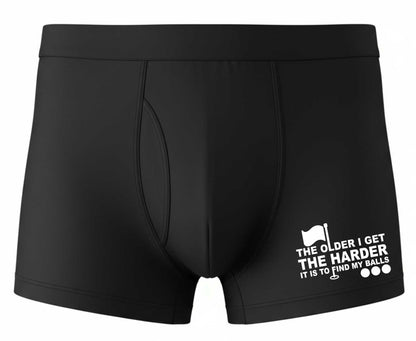 Older I Get Harder Find My Balls Bamboo Supersoft Boxers Golf Gift