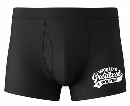 Worlds Greatest Golfer Bamboo Supersoft Boxer Shorts Fun Golf Gift Him