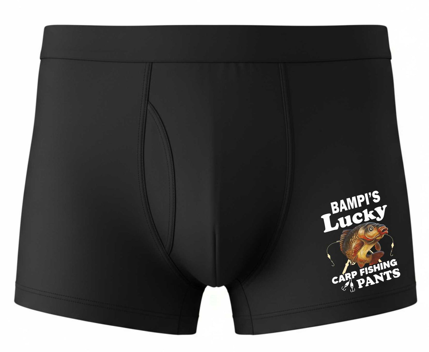 Funny Fisherman Angler Gift Bampi's Lucky Carp Bamboo Boxer Shorts