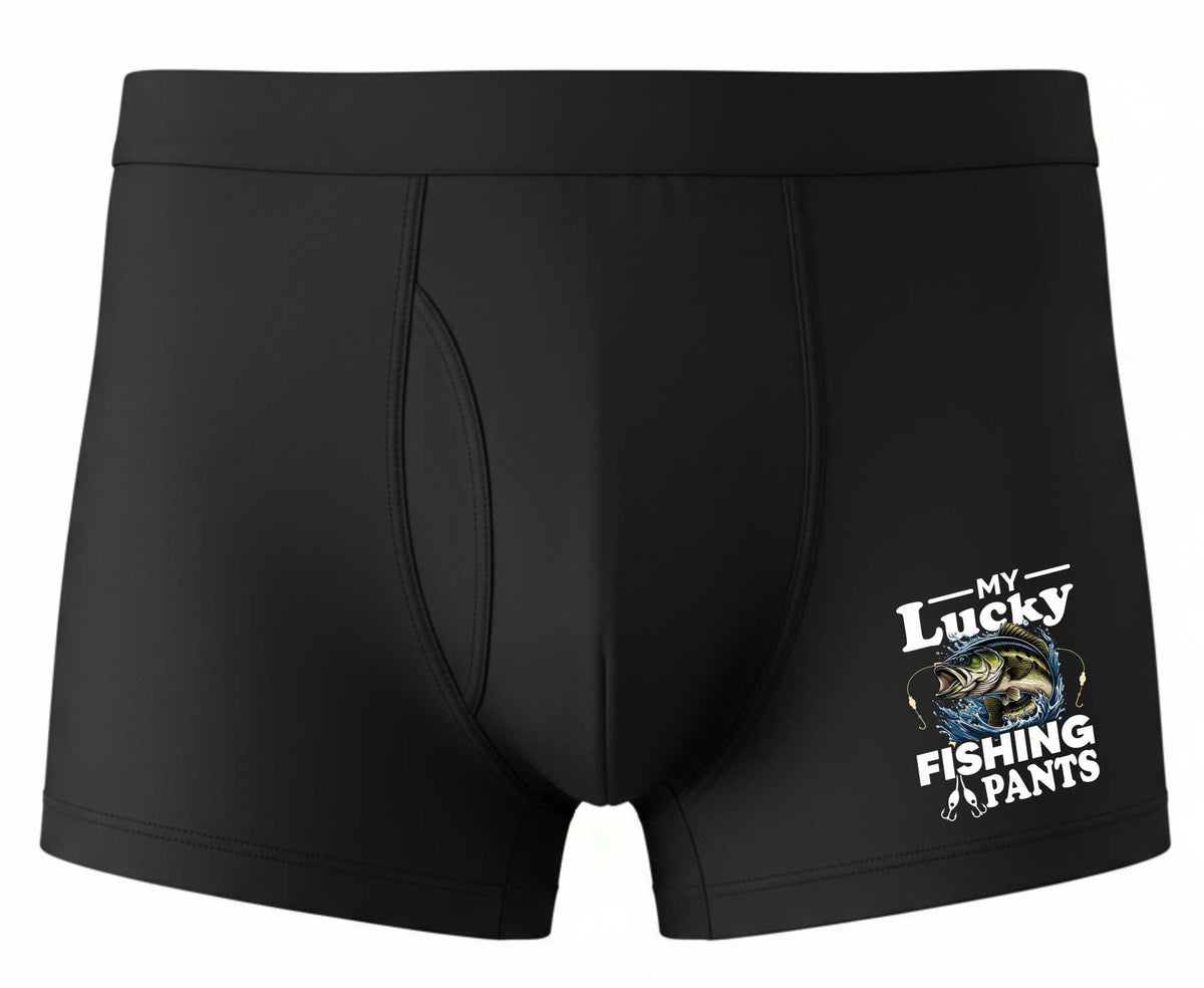 My Lucky Fishing Bamboo Boxers Funny Fishing Angler Gift For Him