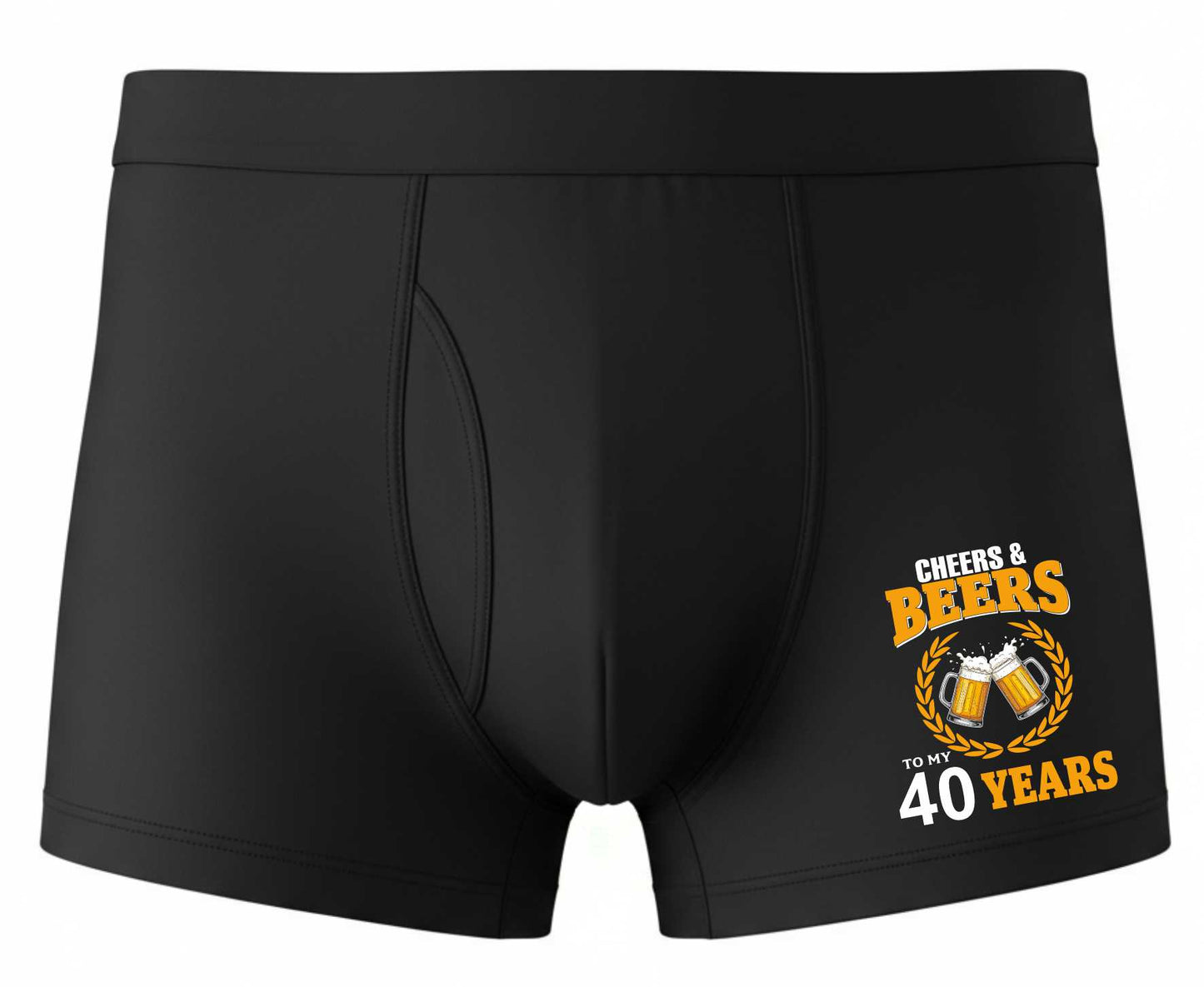 Supersoft Bamboo Boxer Shorts Fun Gift 40th Birthday Cheers And Beers
