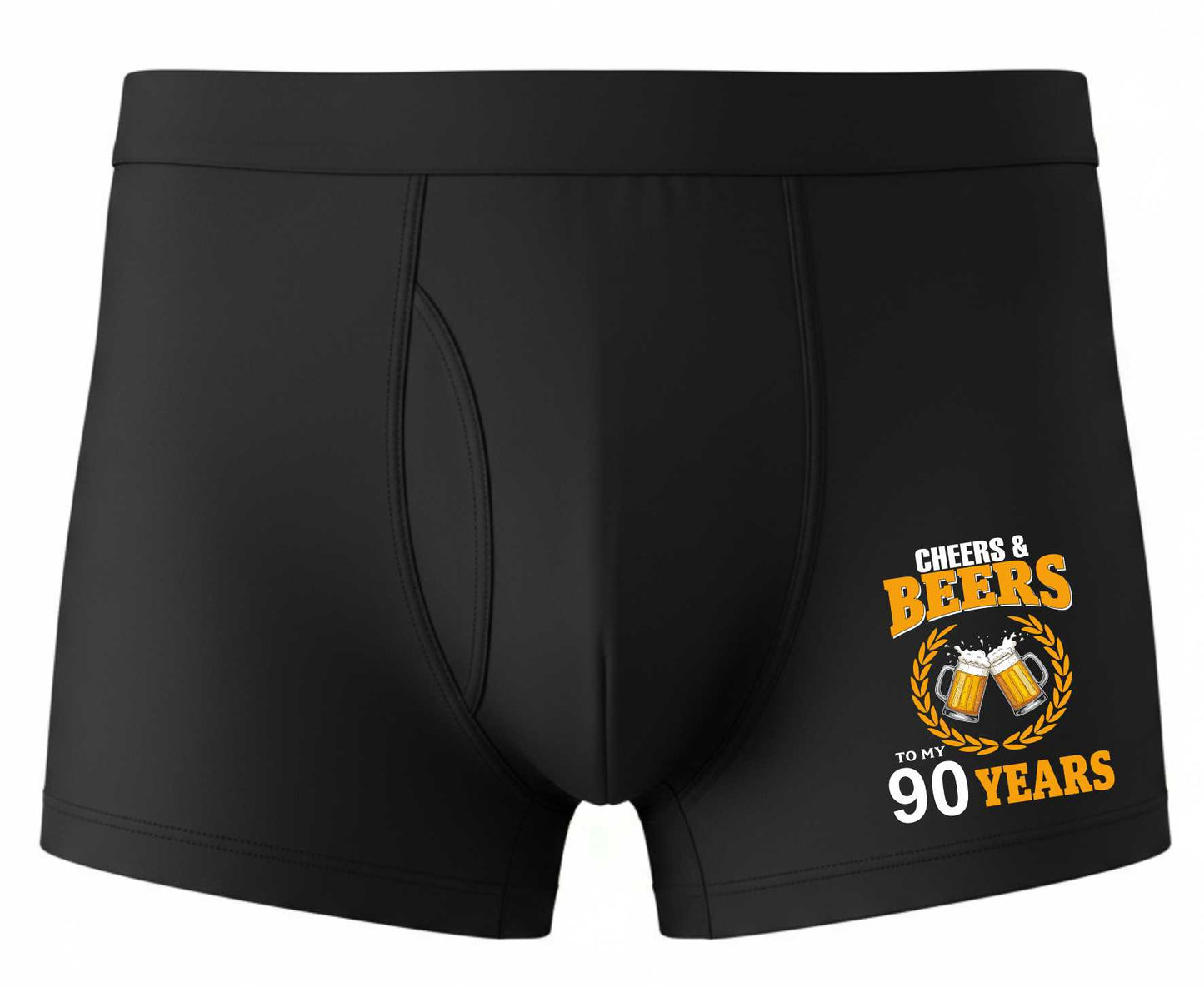 Supersoft Bamboo Boxer Shorts Fun Gift 90th Birthday Cheers And Beers