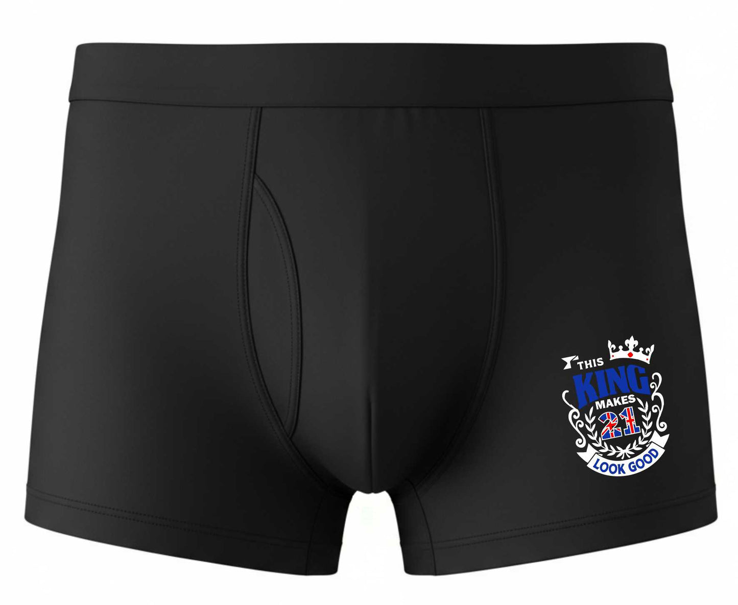 21st Birthday Gift King Makes 21 Look Good Supersoft Bamboo Boxers