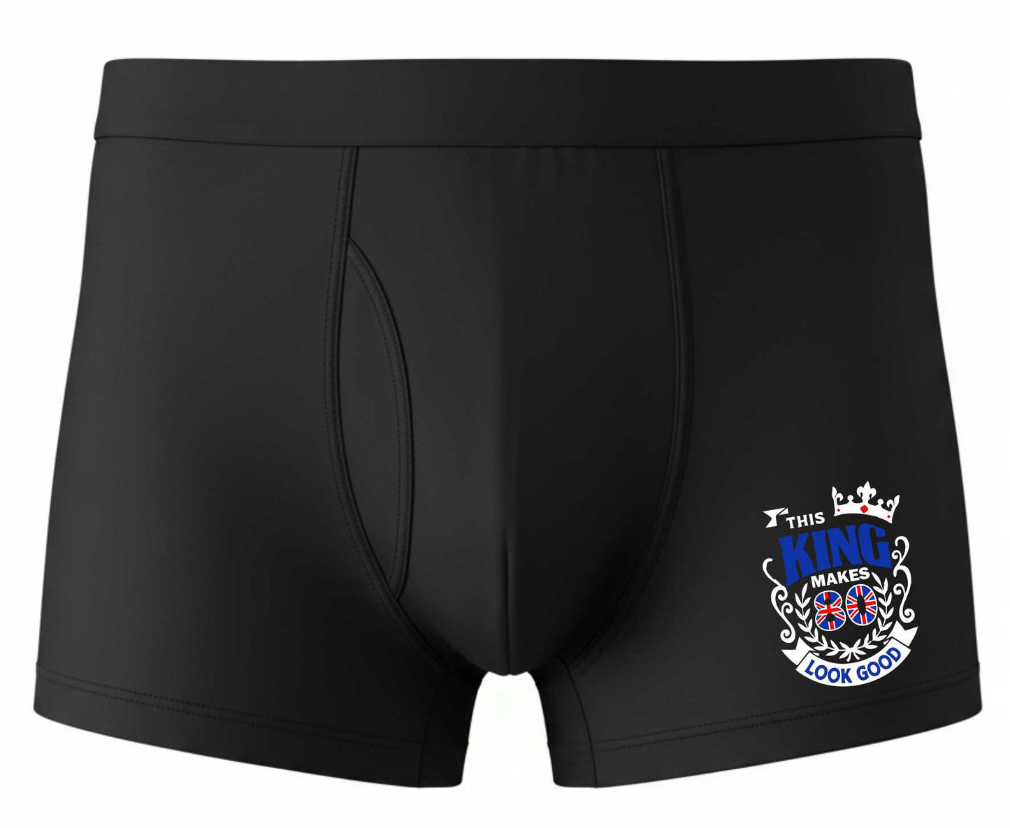 80th Birthday Gift King Makes 80 Look Good Supersoft Bamboo Boxers
