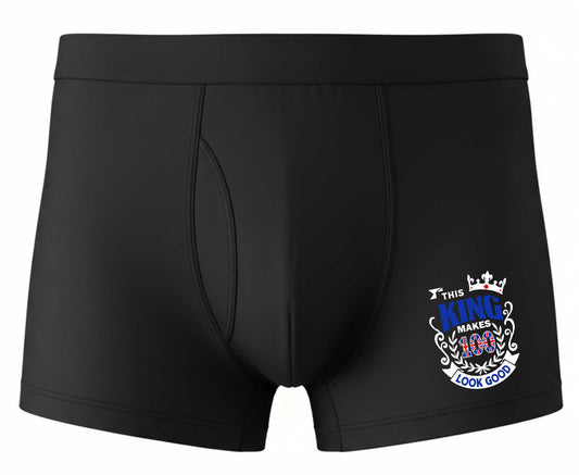 100th Birthday Gift King Makes 100 Look Good Supersoft Bamboo Boxers