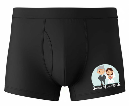 Father Of Bride Supersoft Bamboo Boxer Shorts Funny Wedding Party Gift