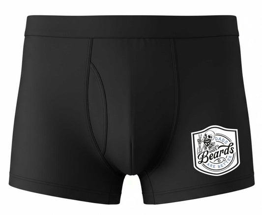 Bearded Dad Fathers Day Bamboo Cotton Boxer Shorts Funny Gift