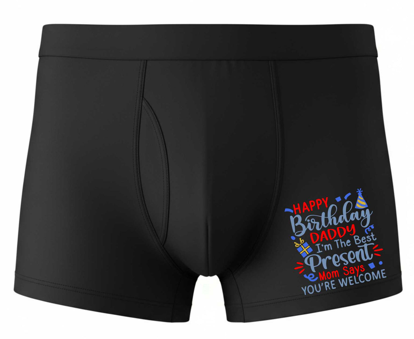 Happy Birthday Daddy Best Present Bamboo Boxer Shorts Funny Gift
