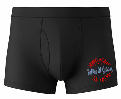 Father Of Groom Man The Myth Supersoft Bamboo Boxer Shorts Gift