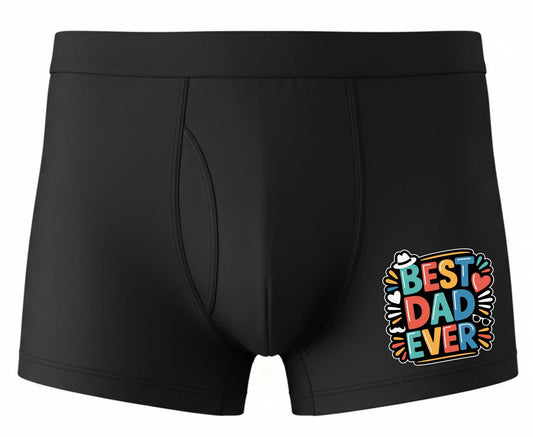 Best Dad Ever Bamboo Cotton Boxer Shorts Fathers Day Birthday Gift