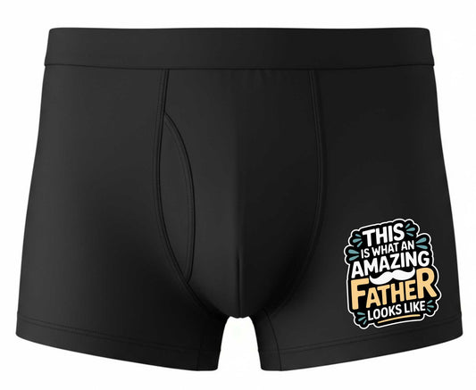 Amazing Father Looks Like Fathers Day Bamboo Cotton Boxer Shorts Gift